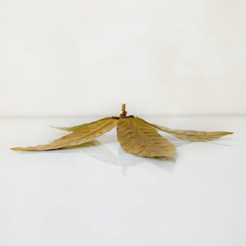 MAYAPURI Pure Brass Amra Pallav for Puja or Original Pital Pooja Aam Patta/Mango Leaves 3.5x3x3.5 inches, For Religious and Worship use, Small Size (Pack of 1) - Image 2