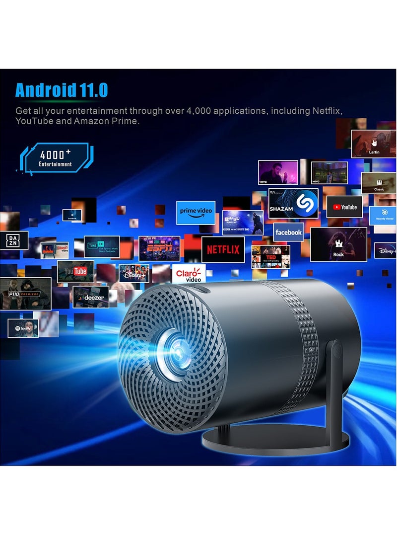 P300 Projector 4K Android11 WiFi Rotatable Smart TV 720P Cinema Portable Outdoor Sync Phone Proyector for 1080P 8K Movie - Image 1