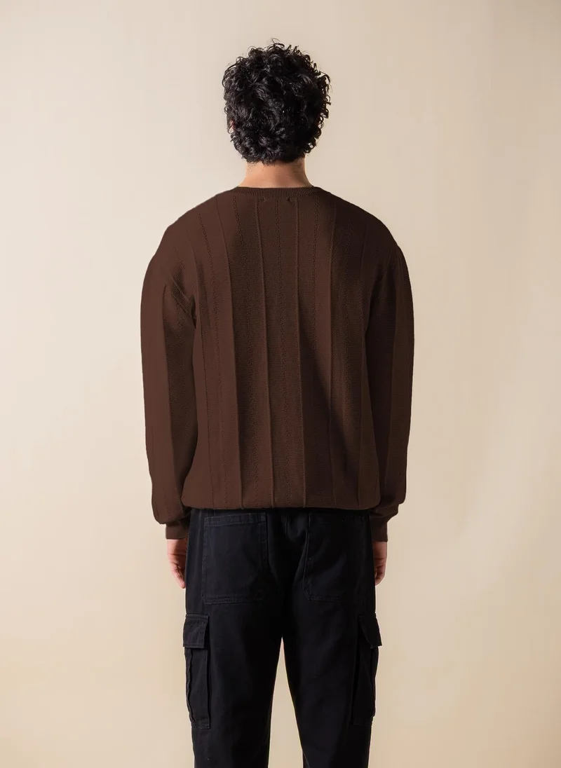 SHAPES TEXTURED KNIT SWEATER