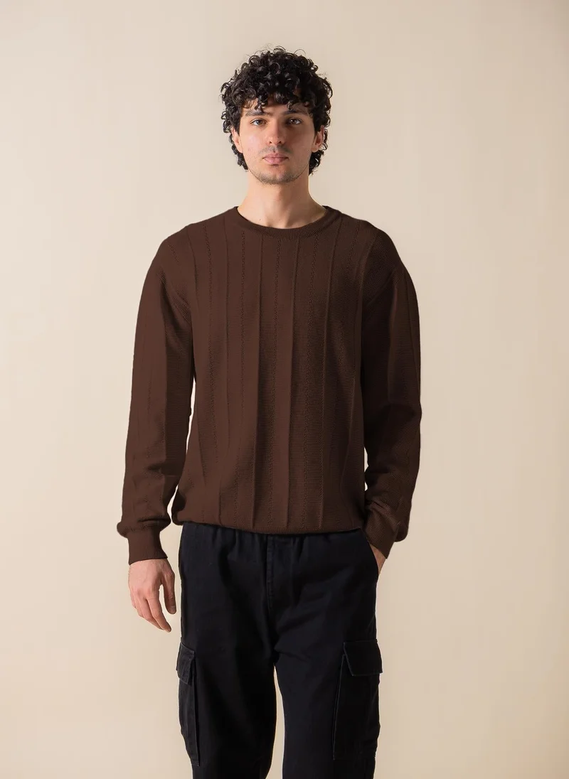 SHAPES TEXTURED KNIT SWEATER