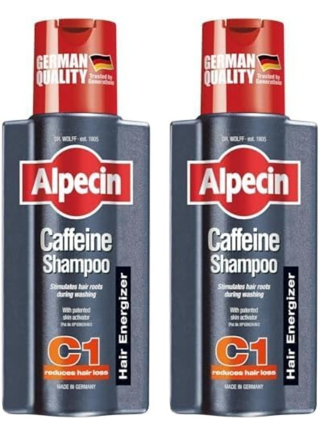 ألبيسين شامبو ألبسين بالكافيين C1، عبوة واحدة 250 مل | يمنع ويقلل تساقط الشعر | منشط لشعر قوي | شامبو طبيعي لنمو الشعر للرجال | عناية بالشعر للرجال | صنع في ألمانيا (عبوة من قطعتين) - Image 1