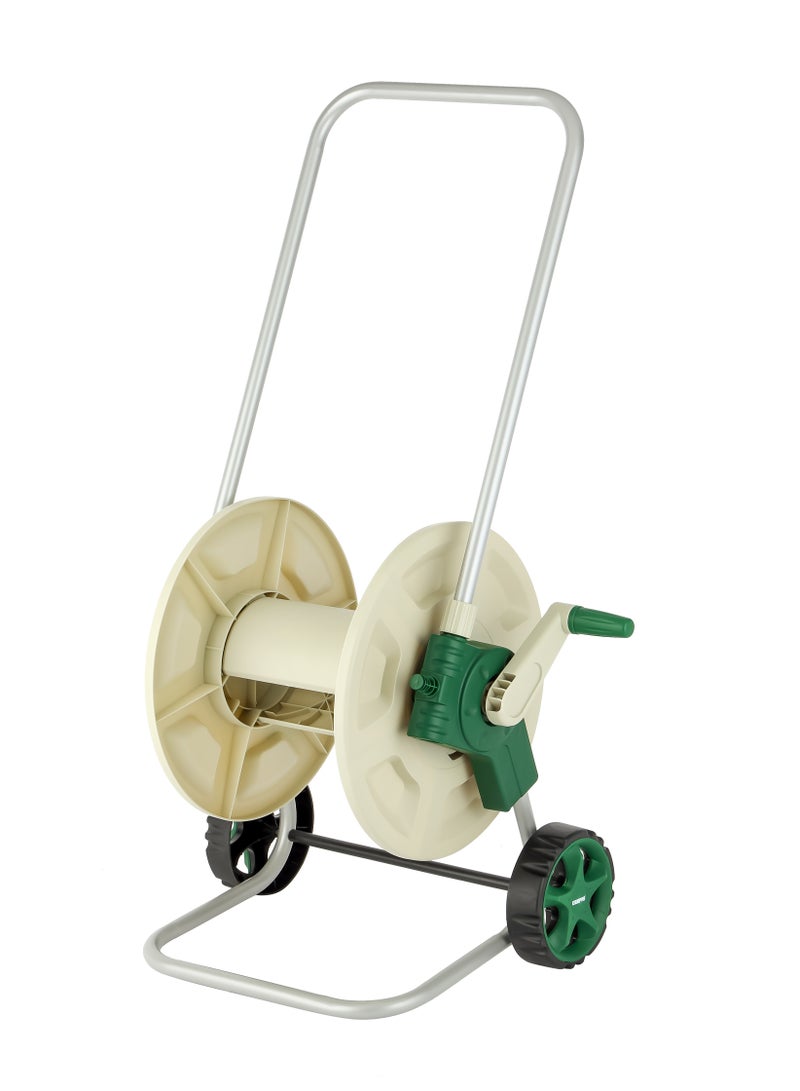 GEEPAS Geepas Telescopic Hose Cart- GWH59384, Stop Anywhere Lock Mechanism and Manual Retract Hose Cart| With Level Track to Reduce Twisting, Compatible with 1/2" and 3/4" Hoses, Perfect for Gardening Use  - Image 1