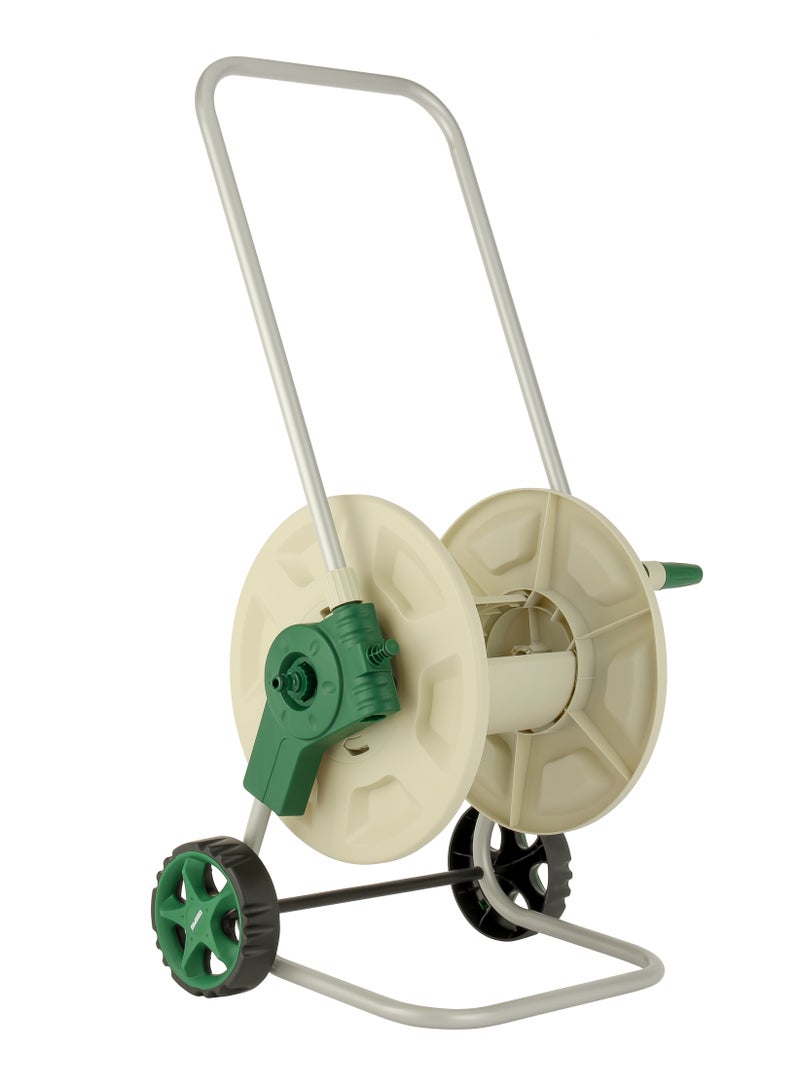 GEEPAS Geepas Telescopic Hose Cart- GWH59384, Stop Anywhere Lock Mechanism and Manual Retract Hose Cart| With Level Track to Reduce Twisting, Compatible with 1/2" and 3/4" Hoses, Perfect for Gardening Use  - Image 2