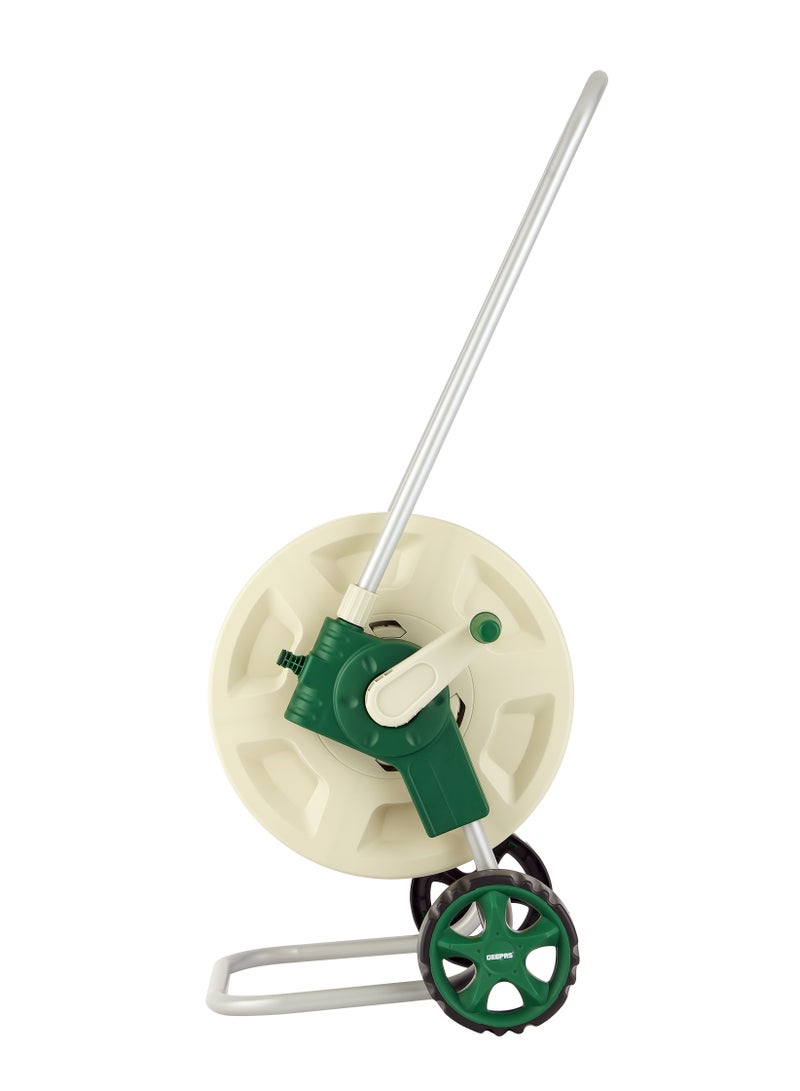 GEEPAS Geepas Telescopic Hose Cart- GWH59384, Stop Anywhere Lock Mechanism and Manual Retract Hose Cart| With Level Track to Reduce Twisting, Compatible with 1/2" and 3/4" Hoses, Perfect for Gardening Use  - Image 3