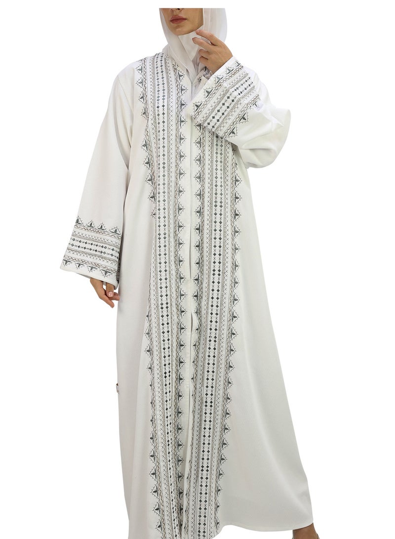 THE MODEST FACTORY The White Abaya First Time In Corduroy Collection - Image 1