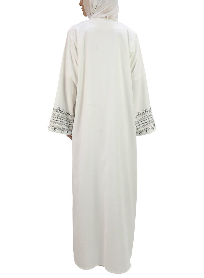 THE MODEST FACTORY The White Abaya First Time In Corduroy Collection - Image 4