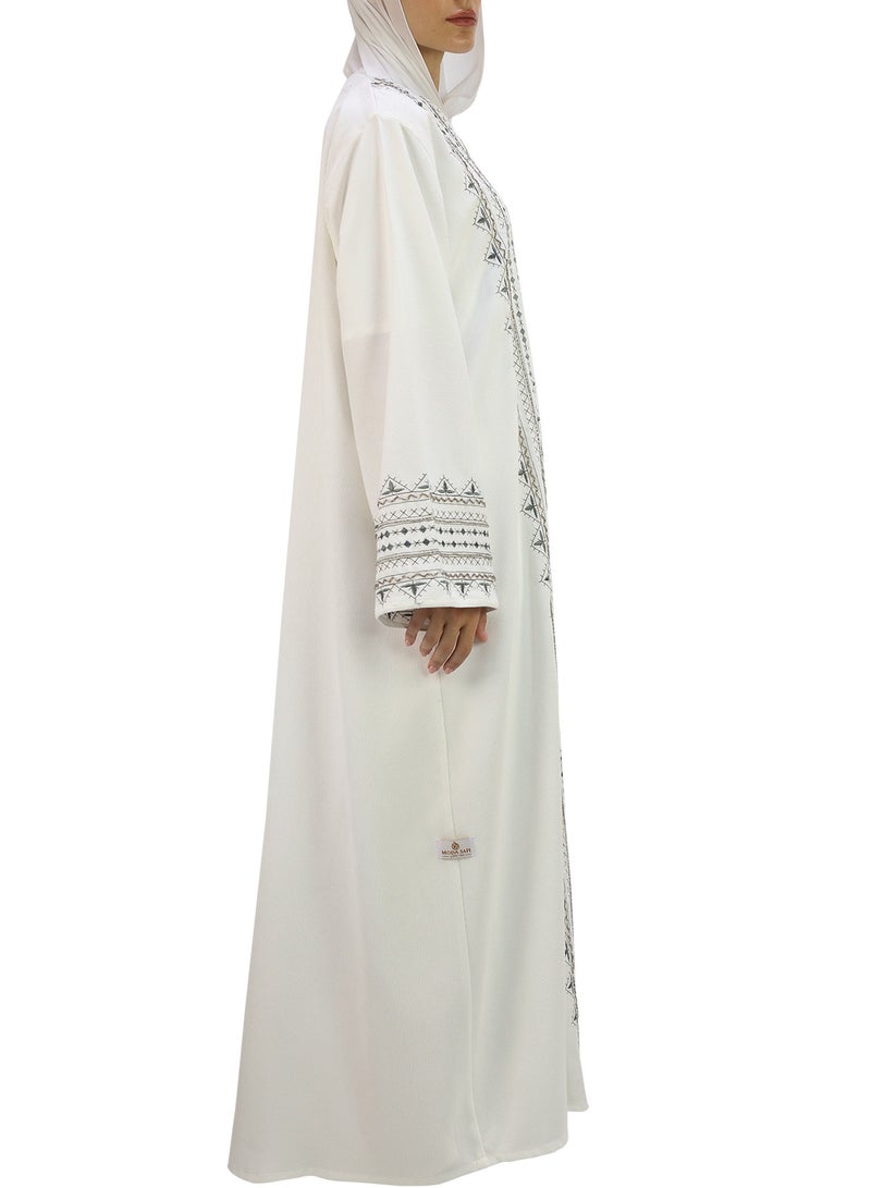 THE MODEST FACTORY The White Abaya First Time In Corduroy Collection - Image 5