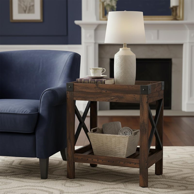 ZEXVIDA Narrow Side Table, Slim End Table,Sofa Side Table, End Table Nightstand for Bedroom, Living Room, Small Spaces - Image 5