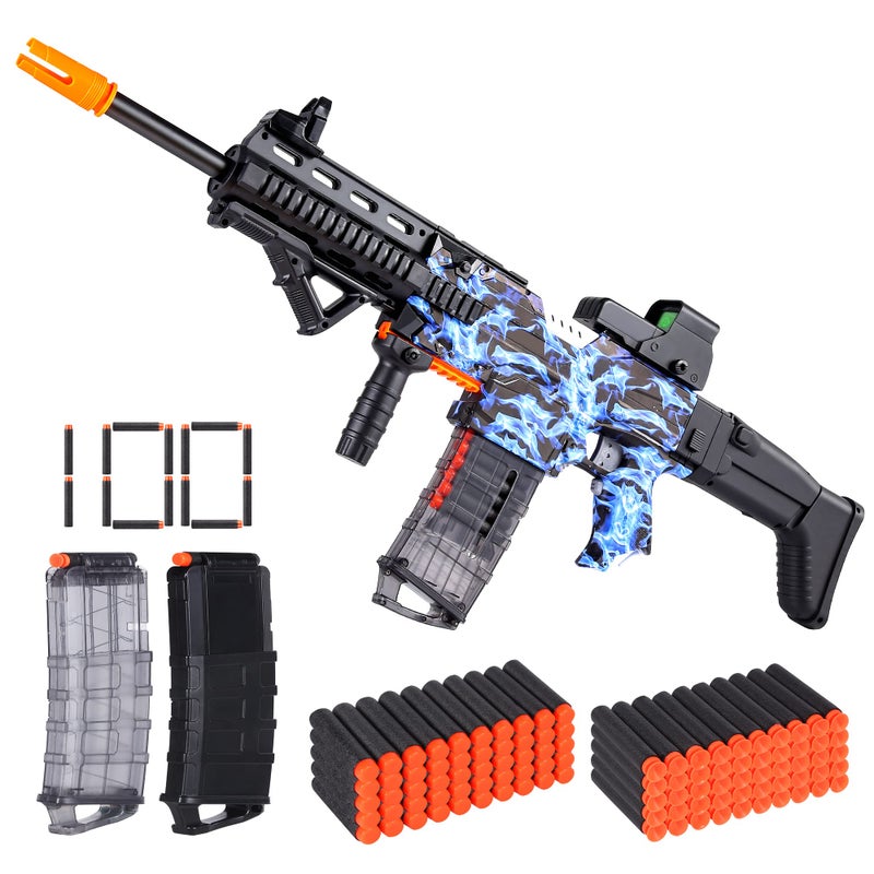 COOLFOX Electric Automatic Toy Gun for Toy Guns Sniper Soft Bullets Shoot Faster Burst Soft Bullets Toy Gun for BoysToy Foam Blasters  Guns with 100 Toy Sniper Darts for Kids Blue - Image 2