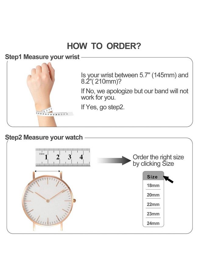 Fullmosa - Fullmosa 20mm Quick Release Replacement Watch Straps/Band Compatible for Samsung Galaxy Watch 5 40mm 44mm/Pro 45mm/Watch 4 40mm 44mm/Classic 46mm 42mm(2021) - Brown - Image 1
