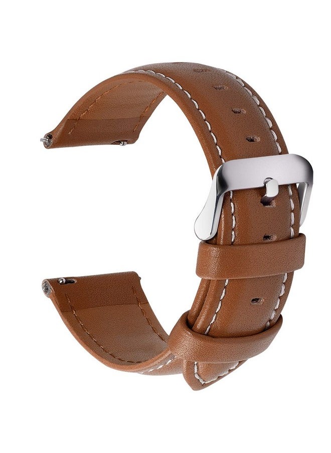 Fullmosa - Fullmosa 20mm Quick Release Replacement Watch Straps/Band Compatible for Samsung Galaxy Watch 5 40mm 44mm/Pro 45mm/Watch 4 40mm 44mm/Classic 46mm 42mm(2021) - Brown - Image 1