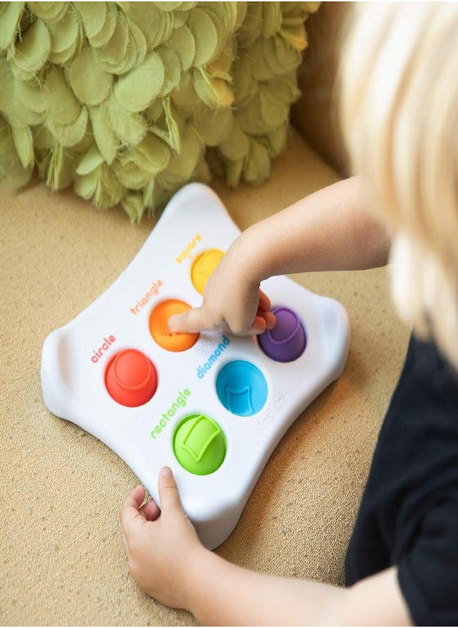 Fat Brain Toys Fat Brain Toys Dimpl Duo Baby Toys & Gifts for Ages 1 to 2, includes one plastic board, 6 silicone buttons  - Image 3