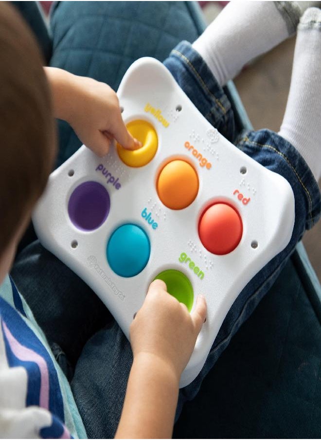 Fat Brain Toys Fat Brain Toys Dimpl Duo Baby Toys & Gifts for Ages 1 to 2, includes one plastic board, 6 silicone buttons  - Image 4