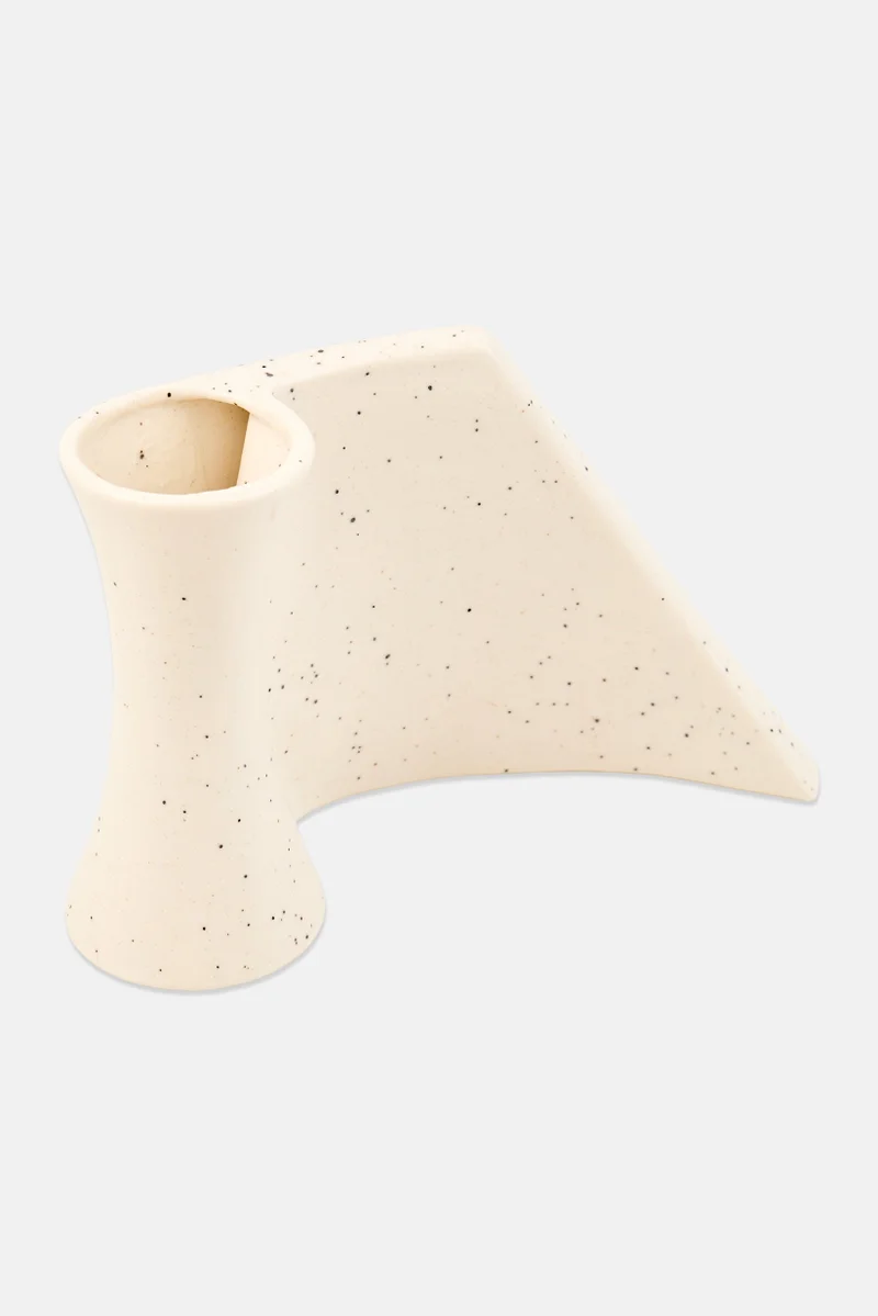 Muy Mucho Table Top Ceramic Vase, Off White