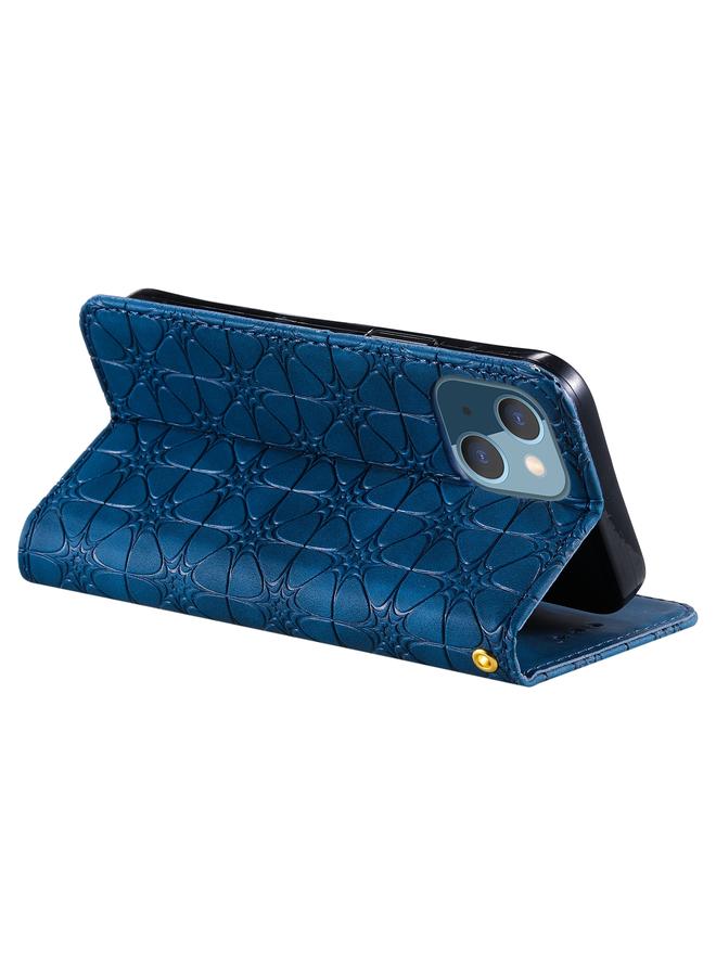 زبون جراب لهاتف iPhone 13 من الجلد المغناطيسي الأفقي المزخرف بنقوش زهور محظوظة مع حامل وفتحات للبطاقات - Image 5