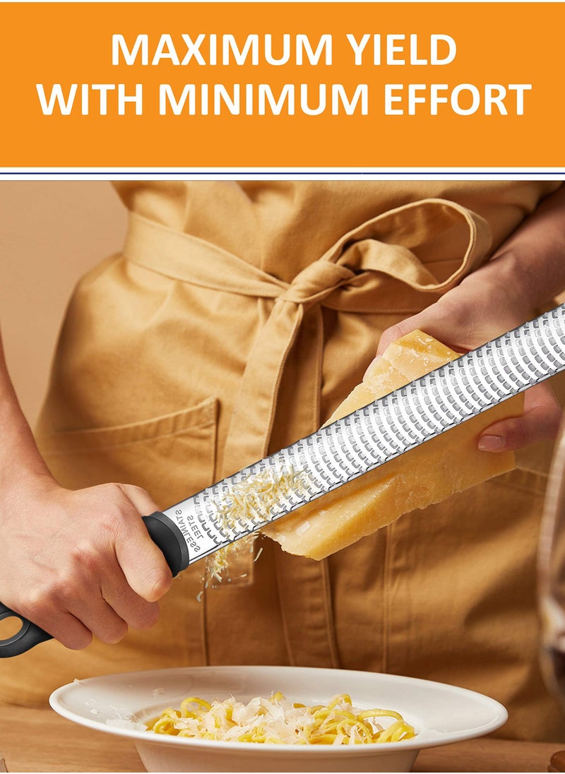 Bukela - Lemon Zester, Cheese Grater, Premium Citrus Zester, Kitchen Grater for Parmesan, Chocolate, Fruits, Vegetables, Ginger, Garlic, Nutmeg, Stainless Steel Kitchen Cheese Grater - Image 1