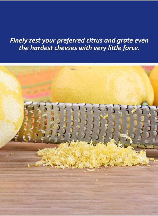 Bukela - Lemon Zester, Cheese Grater, Premium Citrus Zester, Kitchen Grater for Parmesan, Chocolate, Fruits, Vegetables, Ginger, Garlic, Nutmeg, Stainless Steel Kitchen Cheese Grater - Image 1