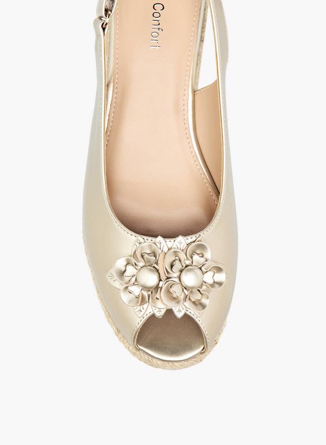 Le Confort Women Wedge Heel Peep Toe Sandals - Image 4