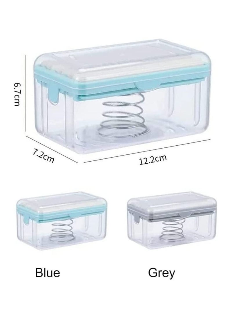 SYOSI - Soap Box Bathroom Countertop Soap Dishes Foam Soap Dispenser with Roller and Drain Holes Cleaning Storage in One Multifunctional Soap Bubble Box Quick Foam Quick Drain to Keep Countertops Clean - Image 1