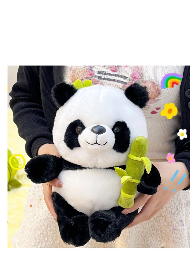 AROAQ Panda Stuffed Animals, 2 In 1 Bamboo Tube Panda Plush And Pillow, Panda Bear Plush Toys With Bamboo Stuffed Panda Plushies For Boys And Girls - Image 1
