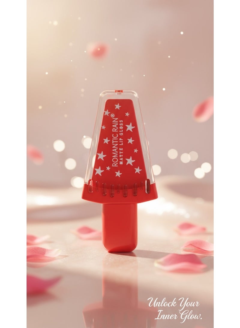 Romantic Waterproof Matte Lip Gloss | Hydrating | Red Velvet Finish - Image 2