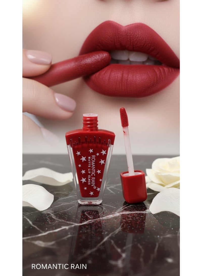 Romantic Waterproof Matte Lip Gloss | Hydrating | Red Velvet Finish - Image 4