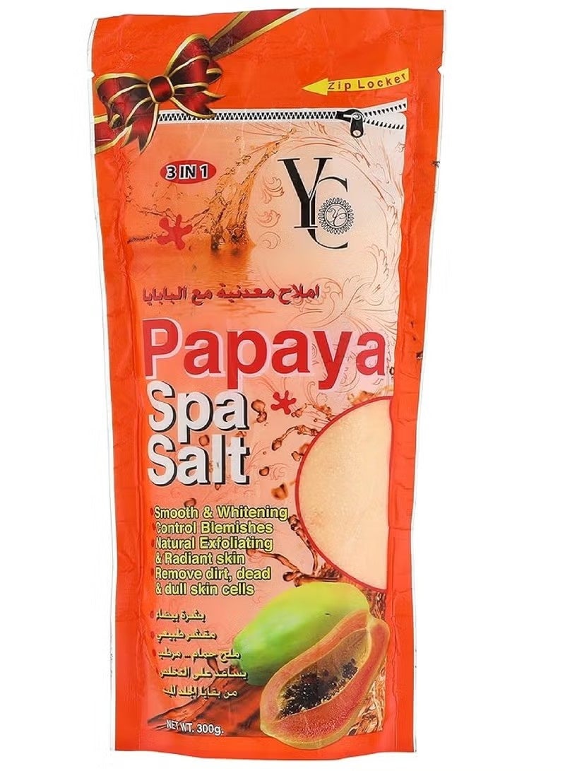YC Papaya 3-in-1 Spa Salt, 300g