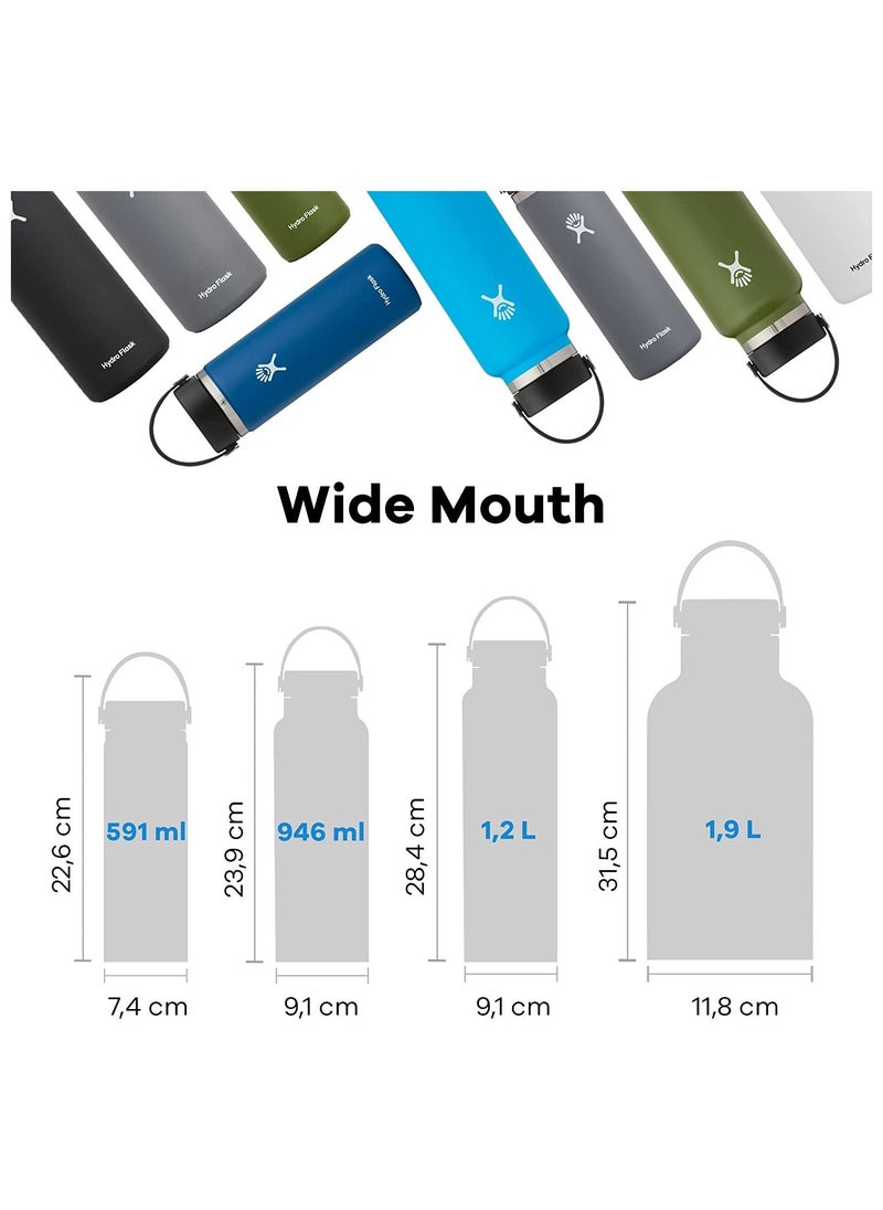 Hydro Flask - Flask 20 Oz Wide Mouth Stainless Steel Reusable Water Bottle. - Image 1