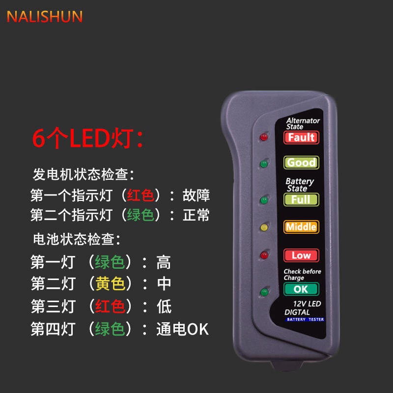 Electric Car Car Battery Detector Battery Capacity Detector 12V16V24V Discharge Meter Measuring Instrument - Image 3
