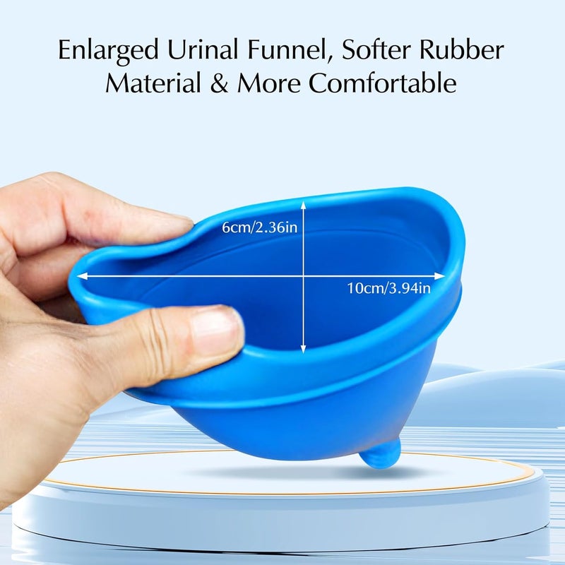 OOCOME Portable Urinal for Women & Men, Urinal Bottle Spill Proof Bedside Urinals 2000ml Travel Camping Urinal Toilet Pee Bottle with Long Hose (Blue) - Image 3