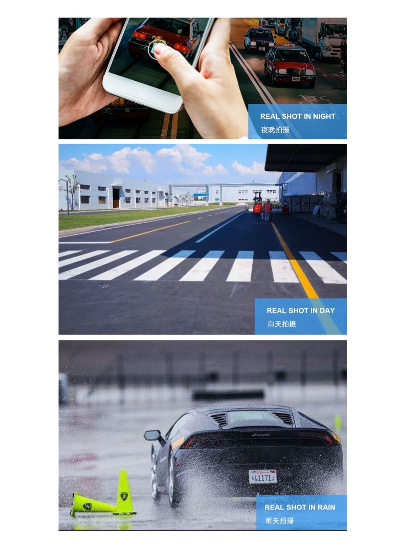 جولف لينك مسجل كاميرا السيارة Dashcams للسيارات الأمامية والخلفية المحمولة كاميرا صغيرة سيارة Dvr واي فاي. - Image 3