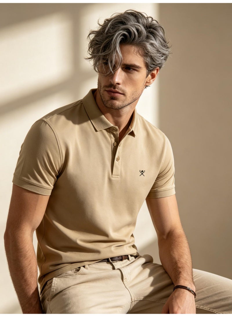 Hackett London logo printed Polo shirt men and women with the same business casual solid color short sleeve shirt. - Image 1