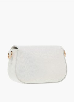 Little Missy Girls Butterfly Embellished Crossbody Bag with Detachable Chain Strap and Button Closure  - Image 3