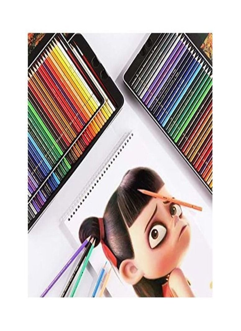 qilib Watercolor pencils 72 water soluble watercolor wooden pencil (72 Assorted Colours)  - Image 3