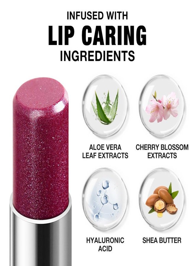 FeiCuiYun Mauve Pink Shimmer Metallic Moisturizing Glow Plumping Lipstick Makeup, Lipstick with Metallic 3D Shine Lightweight Hydrating Formula, Glitter Lip Gloss Stain Long Lasting Waterproof (07#Mauve Pink) - Image 4