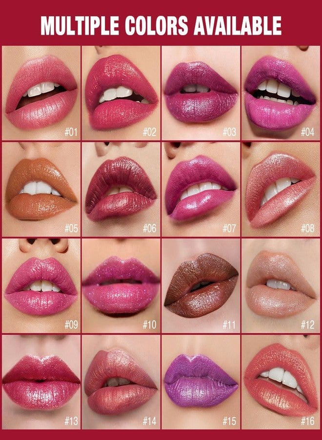 FeiCuiYun Mauve Pink Shimmer Metallic Moisturizing Glow Plumping Lipstick Makeup, Lipstick with Metallic 3D Shine Lightweight Hydrating Formula, Glitter Lip Gloss Stain Long Lasting Waterproof (07#Mauve Pink) - Image 5