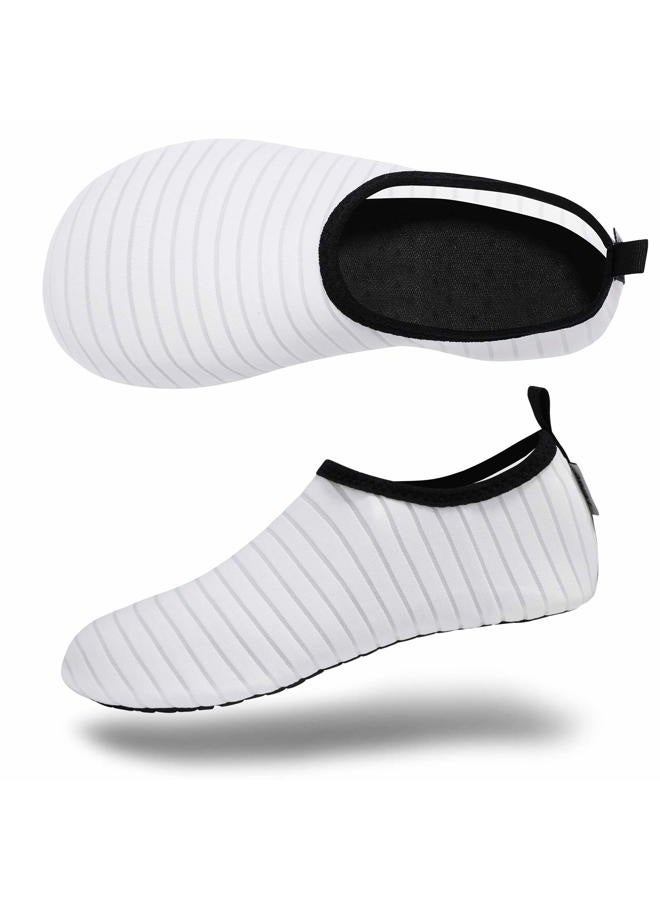 VIFUUR Water Sports Shoes Barefoot Quick-Dry Aqua Yoga Socks Slip-on for Men Women, White, 12.5-13 Women/11-11.5 Men - Image 5
