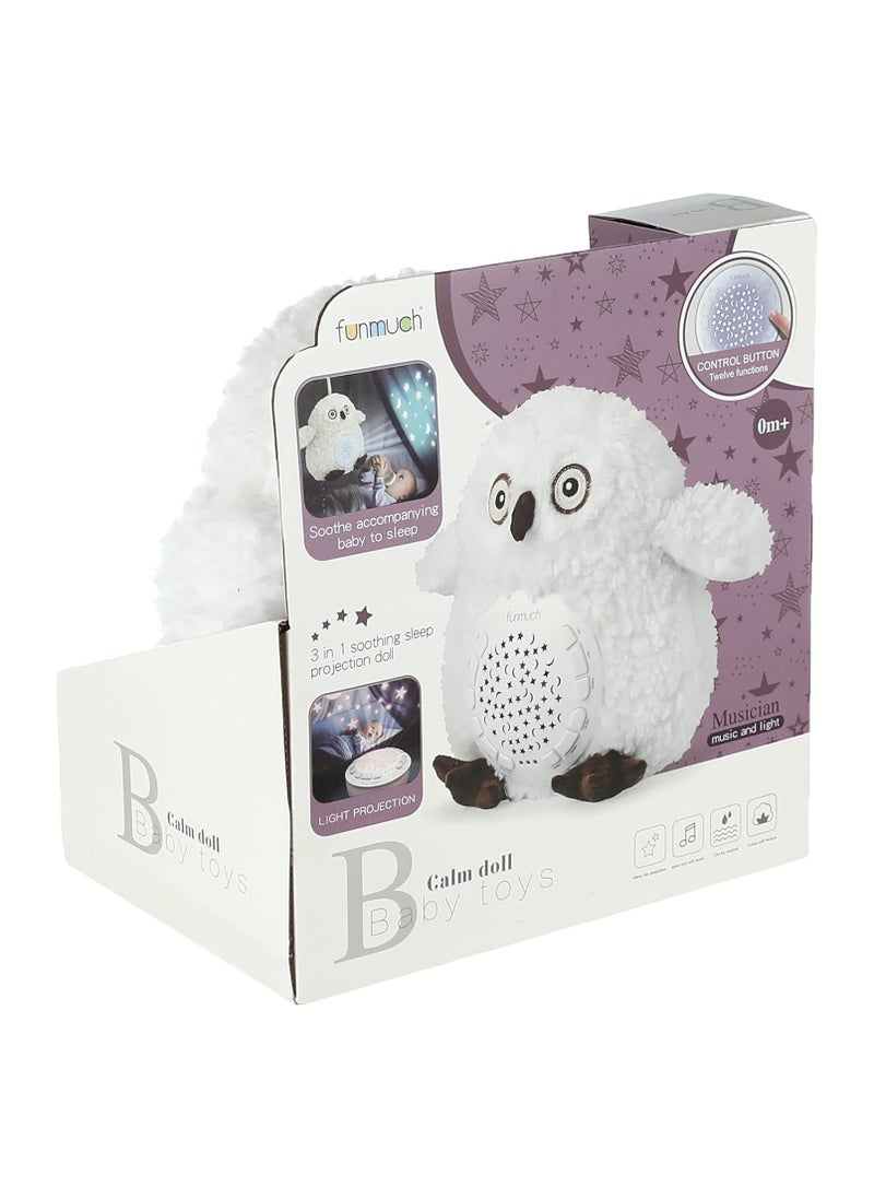 Soft toy with music and projector made of soft fur.