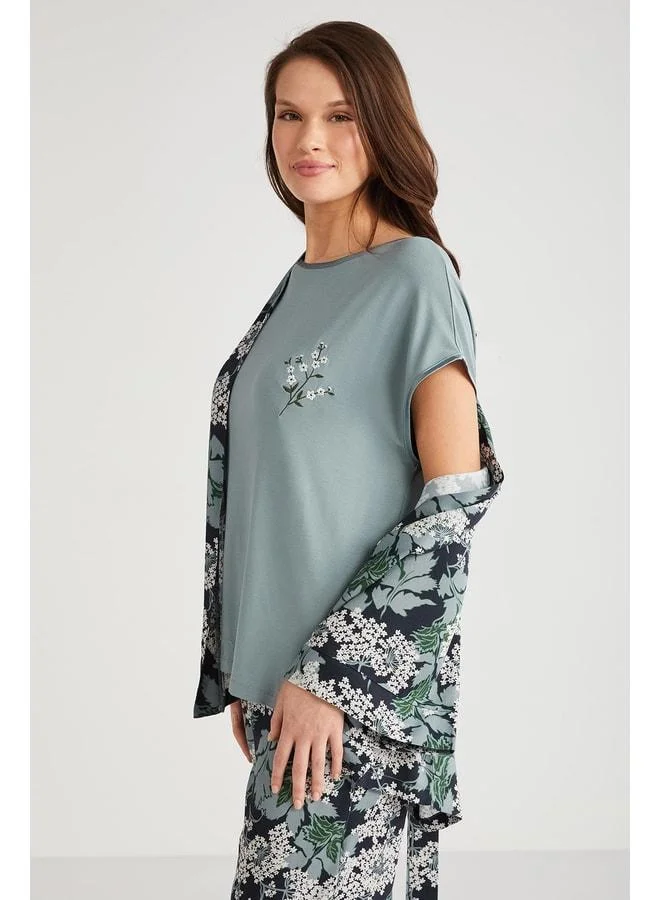 Penye Mood  Beauty Mood three-piece pajama set. for Women | Best Price UAE