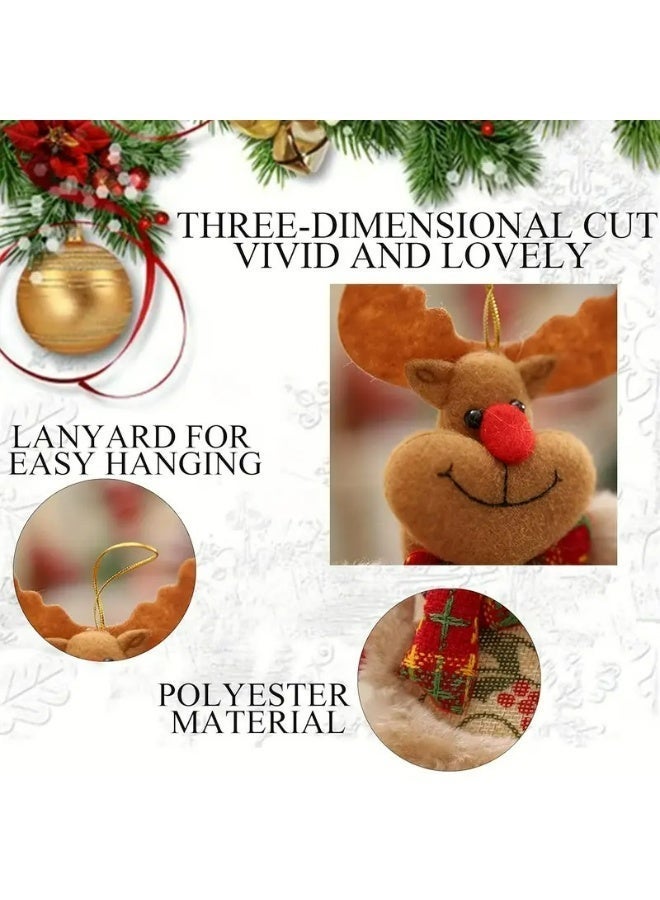 Kandid مجموعة زينة شجرة عيد الميلاد KANDiD، زينة رجل الثلج، الرنة، والدب للمنزل والحديقة، زينة حفلات (4 قطع - سانتا كلوز، رجل الثلج، الرنة والدب) - Image 3