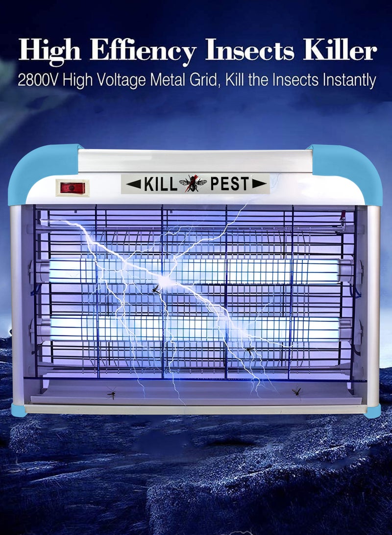 DBLEW 20W Hanging Electric Fly Swatter Mosquito Killer Grill Mosquitoes UV Light Lamp Insects Trap Bug Zapper with Grid Mesh for Home and Outdoor Pest Control - Image 5