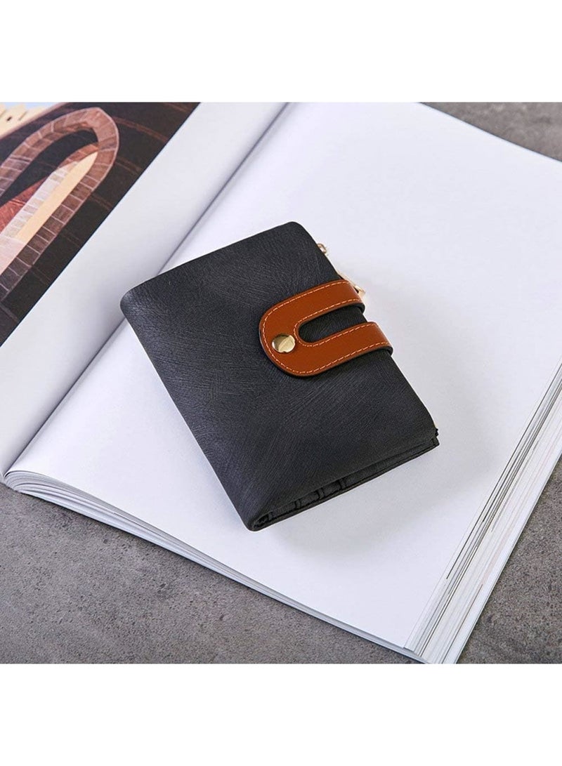 SOLARAE Wallet, Women's Rfid Small Bifold Leather Wallet Ladies Mini Zipper Coin Purse id card Pocket, Slim Compact Thin (Black) - Image 4