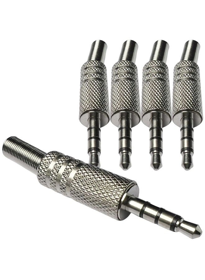 CESS موصل صوتي 3.5 مم 4 قطب TRRS ذكر لإصلاح قابس سماعة الرأس (5 عبوات) - Image 2