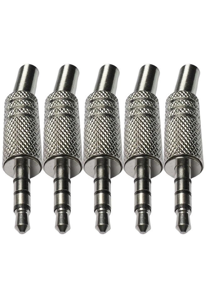 CESS موصل صوتي 3.5 مم 4 قطب TRRS ذكر لإصلاح قابس سماعة الرأس (5 عبوات) - Image 1