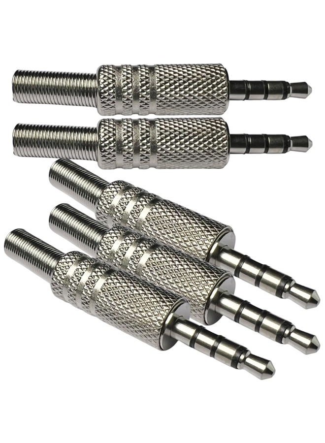 CESS موصل صوتي 3.5 مم 4 قطب TRRS ذكر لإصلاح قابس سماعة الرأس (5 عبوات) - Image 4