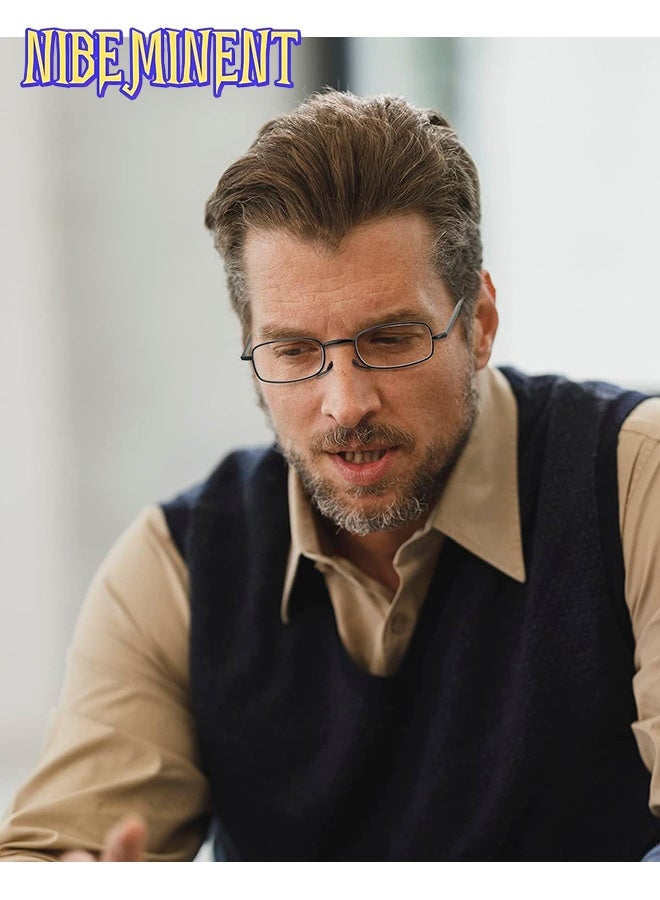 NIBEMINENT 2 Pack Folding Reading Glasses Blue Light Blocking,+1.50+2.00 Anti UV Glare, Foldable Computer Spring Hinge Readers for Women Man - Image 3