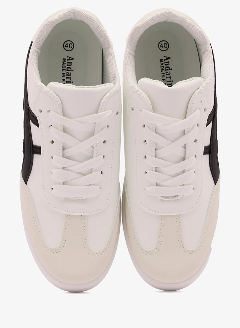 Andarina White Low Top Lifestyle Sneakers for Women | Best Price UAE
