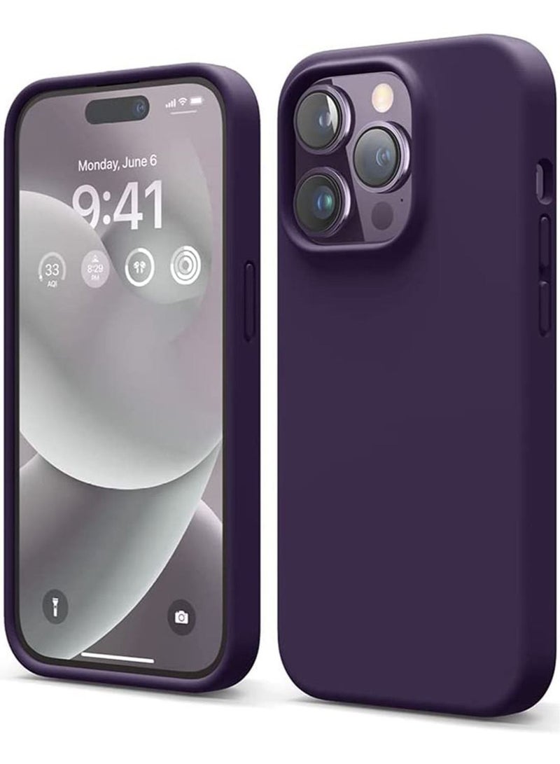 Elago Silicone Case Cover for iPhone 14 Pro - Deep Purple - Image 1