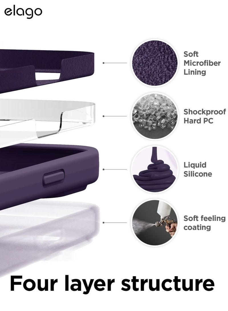 Elago Silicone Case Cover for iPhone 14 Pro - Deep Purple - Image 5