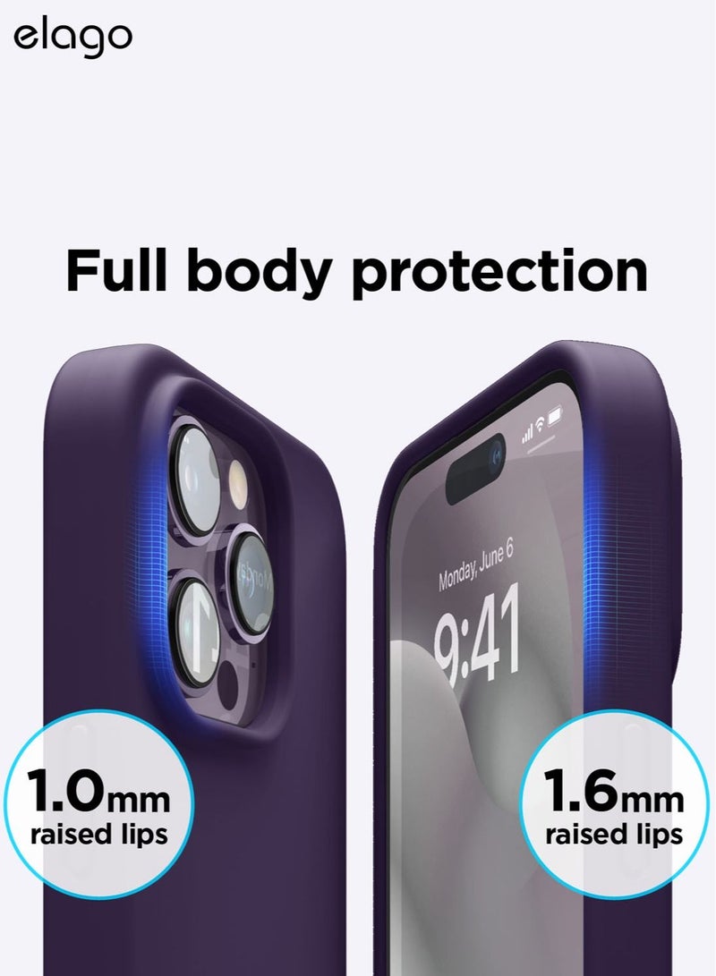 Elago Silicone Case Cover for iPhone 14 Pro - Deep Purple - Image 3